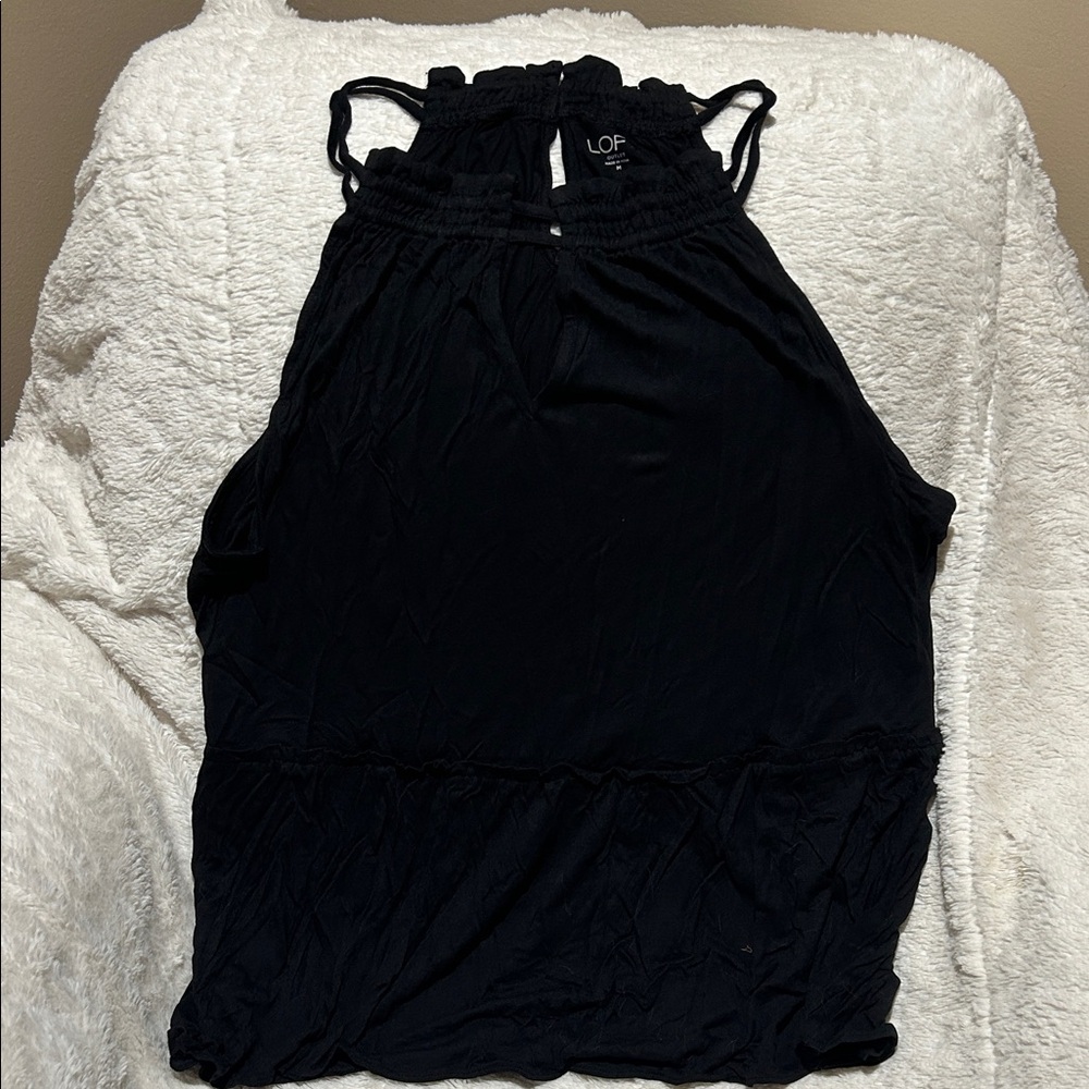 LOFT Elegant Black Tank Top